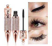 4D Silk Fiber Lash Mascara ,Thicker and Longer, Voluminous Eyelashes,Natural Waterproof Smudge-Proof, No Clumping, No Smudging,Adds Length, Depth and Glamour Effortlessly(Black)