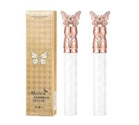 4D Silk Fiber Mascara, Longer Curling & Volume Eyelash Mascara, Tapered Wand for Maximum Emphasis & Definition, Waterproof Long Lasting Naturally Eye Makeup, Not Flake or Smudge (2pc)