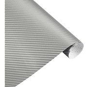 4D Silver Carbon Fibre Car Vinyl Wrap sticker film Car vinyl Wrapping Sheet 50CMx 1.52M (SILVER)