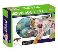 4D Tiger Animal Anatomy Model, Detachable Skeleton Teaching Aid | Laboratory Equipment Master Puzzle Assembling for Study Model Skeleton Model