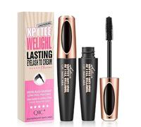 4D Waterproof Mascara - Black Volume and Length, False Lash Effect With Soft Brush, Long Lasting Fibre, No Smudge, Organic