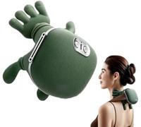 4d Wireless Massager Shiatsu Deep Tissue Relief with Heat, Smart Neck Shoulder Massager Kneading Massage Cervical Relaxer Pillow, Portable Electrics Cordless Gifts for Men Women (Green,2PC)