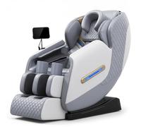 4D Zero Gravity Massage Chair with SL Track, AI Smart Chip, 25 Modes, Full Body Airbag, Heat, Bluetooth Speakers, LCD Touch Screen, No Assembly(Gray)