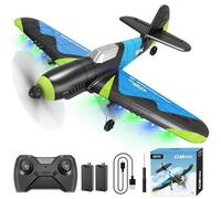 4DRC G8 RC Plane with 2 Take-off Modes, 2 Batteries and Light, 2.4GHz 6 axis Gyro Stabilizer RTF Glider Remote Control Aircraft Planes Jet Fighter Toys Gift for Kids Beginners Adults