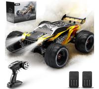 4DRC High Speed RC Car, RC Monster Truck for Boys 4-7 8-12 Beginner, 50+kmh, 4WD All Terrain Off-Road Remote Control Car, 2.4Ghz RC Crawler, 2 Battery, 40+ Min Play Gift for Boy Kids Adults