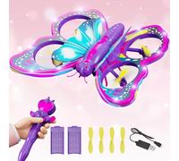 4DRC V40 Flying Remote Control butterfly Drone for Kids, RC Quadcopter with Lights, 2 Batteries, Altitude Hold, Headless Mode, and Stunt Roll, RC Aeroplane Airplanes Toy Gift for Beginners Boys Girls