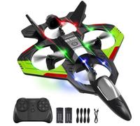 4DRC V50 Remote Control Airplanes for Kids Adults, RC Plane Airplane Toys for Boys Kids Beginners, RC Planes Fighter Jet Helicopter Drones for Kids Adults, 2 Batteries, Easy to Fly -Light Green