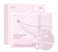 4ea PDRN Pink Collagen Jelly Gel Mask, Firming Skin Care for Deep Hydration | Collagen Sheet Masks for Radiant Glass Skin Moisturizing Smoothes Skin Finelines Overnight Face Serum Mask
