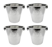 4er Set Champagne Cooler Stainless Steel Bottle Ice Bucket Wine