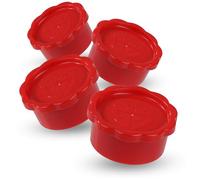 4er Set Deckel für Sodastream Glasflaschen, rot