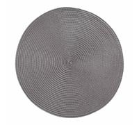 4er Set Placemat round Diameter 38 CM Washable Grey Place Mat IN Bast-Optik
