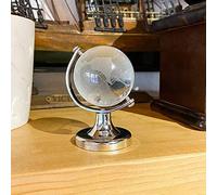 4ever Mini World Globe Crystal Glass Clear Paperweight Desk Office Home Decor Wedding Favor Crafts Gifts, Miniature Crystal Ball Sphere Display, Round Earth World Map Ornament(Ball diameter 8.5cm)