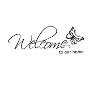 4EVER welcome to our home wall sticker with butterfly