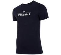 4F Men's H4Z22 Logo Regular T-Shirt in Navy | Size: Small 4F Navy S