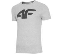 4F Men's H4Z22 Logo T-Shirt in Grey | Size: Small 4F Grey S