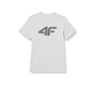 4F Men's T-Shirt Tsm353 Tshirt File, Cold Light Grey Melange, S