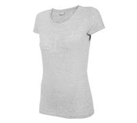4F Women's H4L22-TSD353 T-Shirt in Light Grey | Size: XS 4F Light Grey XS