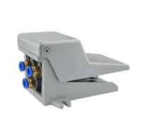 4F210-08 4F210-08L 2 Position 5 Way Momentary Air Tool Foot Pneumatic Pedal Valve 1Pcs(with 4mm Fittings,4F210-08 L)