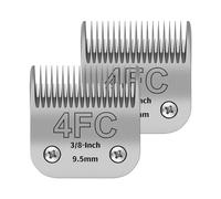 4FC Pet Dog Grooming Detachable Ceramic Blades Kit,Compatible with Andis,Oster A5,Wahl KM10 Clippers,Cut Length 3/8"(9.5mm) -2 PCS