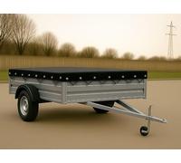 (4Feet x 3Feet) Black Trailer Cover Waterproof Vehicle Cover PVC Tarp Tie Down with Bungee Cord new