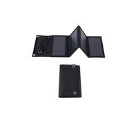 (4foldblack) Solar Cell 20W Photovoltaic Panels USB Charger System Battery V 5V Portable Flexible Foldable Energy Power Camping Set