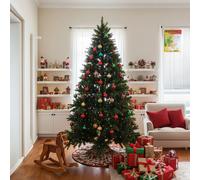 4FT/1.2M Artificial Christmas Tree with RGB Lights & Wood Stand