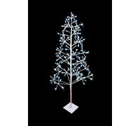 4Ft Pre Lit White Twig Christmas Tree 150 Cool White LED Lights Metal Frame Indoor Birch Tree