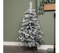 4ft (1.2m) Snow Flocked Artificial Christmas Tree with Green Metal Stand and 177 Tips Samuel Alexander Multi One Size