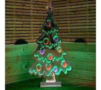 4ft (1.2m) Tall Light up Christmas Tree Infinity Decoration with Multi-Coloured LEDs Samuel Alexander Multi One Size