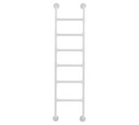4ft 5ft 6ft 7ft 8ft 9ft Height Entrance Egress Ladder, Window Well/Attic Stairs Egress Ladders Wall Mounted White Wrought Iron Step Ladder for Dorm,Library,RV Bunk Bed,Garage,Outsi