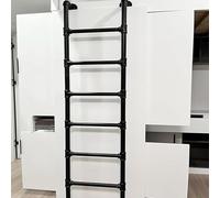 4ft 5ft 6ft 7ft Egress Ladder for Basement Window Well, Floor Mounted Metal Ladder, 330lbs Load Capacity, Heavy-Duty for Indoor Outdoor Use, High Entrance Loft Attic Bunk Bed(1.95M/6.4FT/77IN)