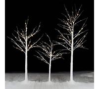 4FT, 5FT, 6FT Birch Trees Christmas Decoration Twig Tree Lights - 52 Warm White LEDs - Christmas, Party, Weddings, Event Decoration - 60cm (6FT, White)