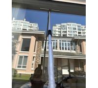 4ft 6' 10 15 Foot Long Telescopic Window Washing Equipment, Portable 3 In 1 Balcony Glass Cleaner Tool with Adjustable Long Handle for Tiles/Wall/Mirrors/Doors/Floors(4ft/1.2m)