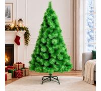 4Ft & 6Ft Artificial Christmas Tree Green Pine Xmas Tree With Full Branches & Metal Stand, Holiday Home Party Decoration
