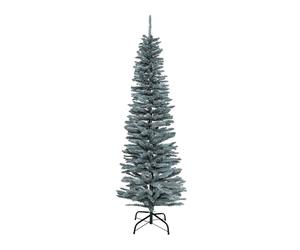 4Ft-8Ft Artificial Flocked Slim Christmas Pencil Tree Holiday Home Decoration...