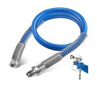 4Ft Airless Paint Extension Hose,3/16Inch Pressure Paint Whip Hose,3000PSI Extended Wall Painting Tube 1PCS Blue