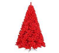 4ft artificial christmas tree hinged with thicken branch tips,shiny red tinsel christmas tree,easy assembly full spruce tree for fireplace party decoration commemoration day
