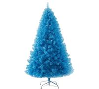 4ft Blue Artificial Christmas Tree With Thicken Branch Tips,Outdoor Indoor Large Christmas Tree With Metal Stand,Colorful Xmas Pine Tree Festival Decoration-Blue 120cm/4ft