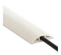 4FT Cord Cover Floor, Beige Cord Hider Floor, Extension Cable Cover Power Cord Protector Floor, Cable Management Hide Cords on Floor- Soft PVC Wire Covers - Cord Cavity: 0.47" (W) x 0.24" (H)