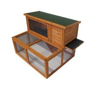 BUNNY BUSINESS Drop Hutch and Run Rabbit/Guinea Hutches, 4 ft