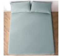 4ft Fitted Bed Sheet- Polycotton Small Double Fitted Sheet with Elasticated Corners- Machine Washable, Breathable Fitted Sheets- Duck Egg