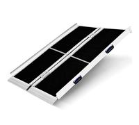 Aidapt 4FT Tri-Fold Suitcase Ramp.Non-slip Tread,Carry Handle,Portable,Folding,Car Boot Ramp,Wheelchair,Scooter, Threshold,Doorway,Kerb,Lightweight Aluminium Ramp,Motorbike,Disability,Assembled