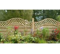 Forest Garden 3'11'' x 5'11'' (120 x 180cm) Pressure Treated Prague Fence Panel