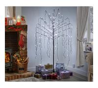 (4ft, Ice White) Weeping Willow Tree Warm/Ice LED's In/Outdoor Tree
