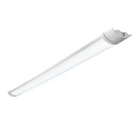 4Ft Ip65 Flush Batten Light - 18W Daylight White Led - Opal & Gloss White Pc