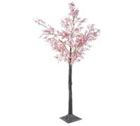 4ft Light Up Chery Blossom Tree, 120cm Warm LEDs Artificial Cherry Blossom Tree with Light Indoor Outdoor for Wedding Holiday, Realistic Tree with Adjustable Branches, Mains Operated
