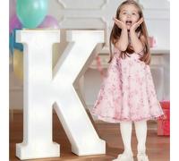 4FT Light Up Wedding Letters Large For Party Decor, Marquee Birthday Graduation Baby Shower Decorations, Mosaic Arch Stand Pre-cut Foam Cardboard(K,100cm)