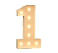 4FT Marquee Light Up LED Large Lighted Number - Pre-Cut Frame Mosaic for 18th 80th Birthday Anniversary Wedding Party DIY Decoration (Color: Number 1)