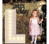 4FT Marquee Light Up Letters L, Big Marquee Letter for Baby Shower Birthday Engagement Wedding Marry Me Party Decor