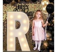 4FT Marquee Light Up Letters R, Big Marquee Letter for Baby Shower Birthday Engagement Wedding Marry Me Party Decor